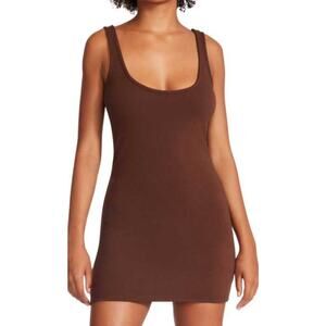 Steve Madden “Becca” chocolate brown tank mini dress size small.